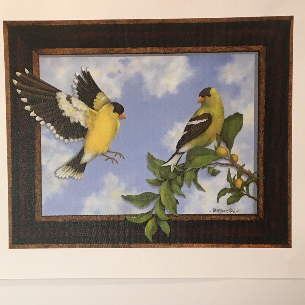 GOLDFINCHES IN THE SPRING Giclee print